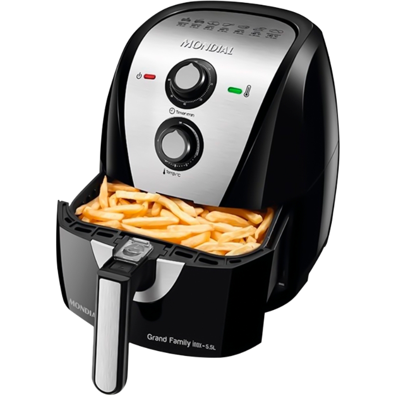 Freidora Eléctrica Mondial Grand Family AF-55I 5.5L 220V - Black